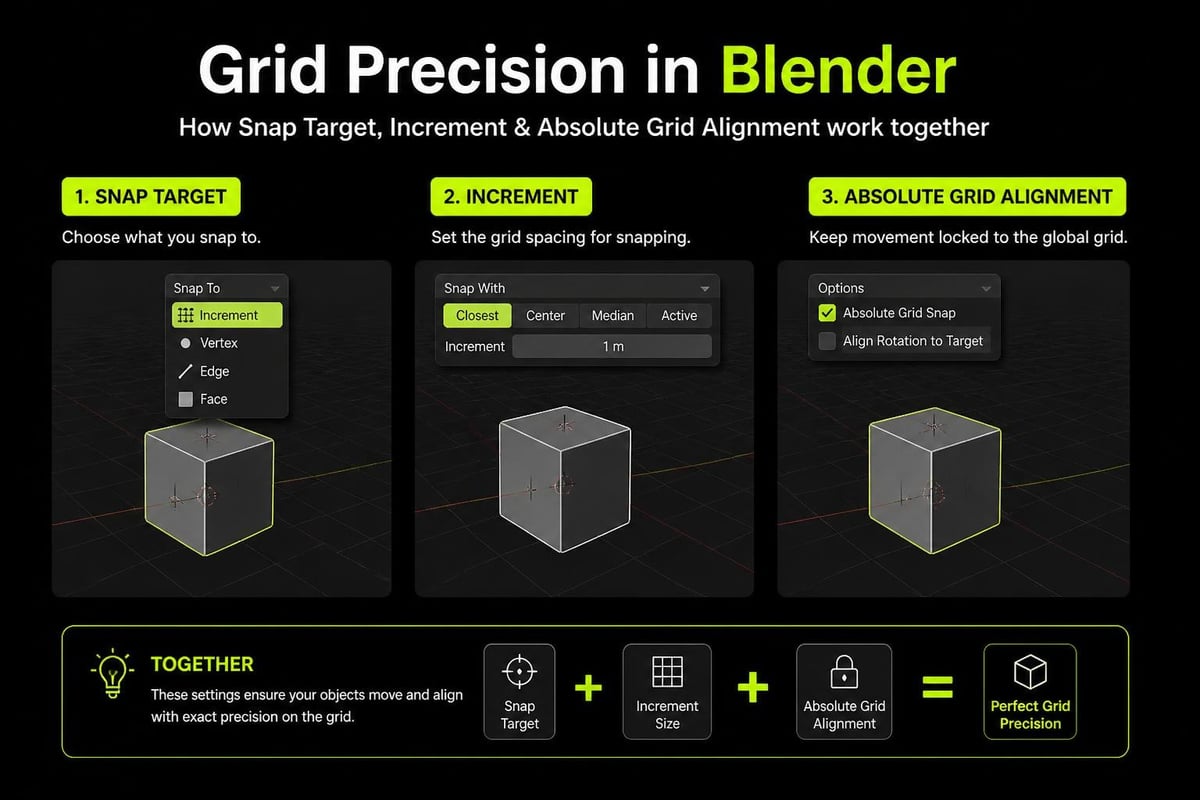 Grid snapping controls and settings