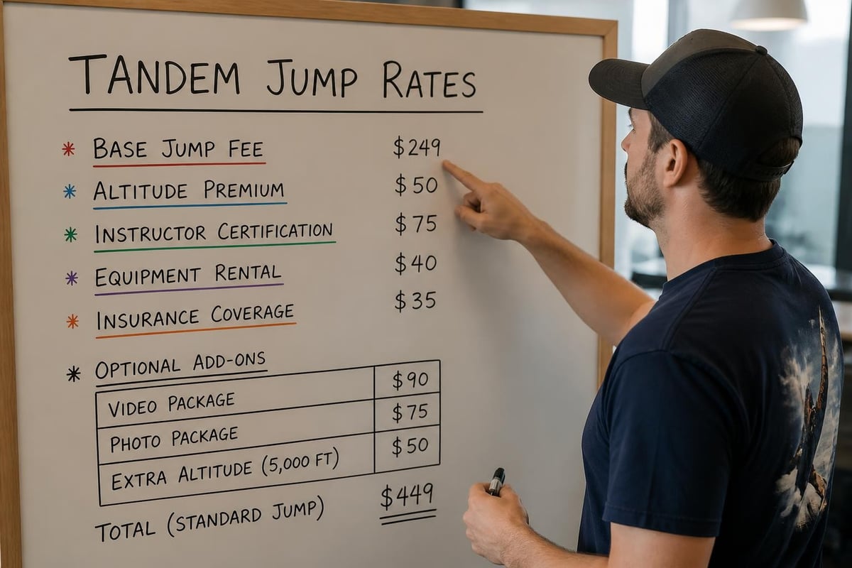 Skydiving cost breakdown