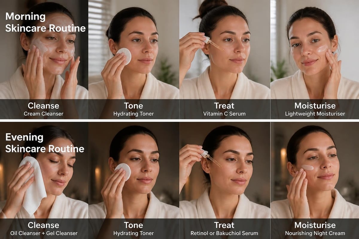 Vegan face care routine steps