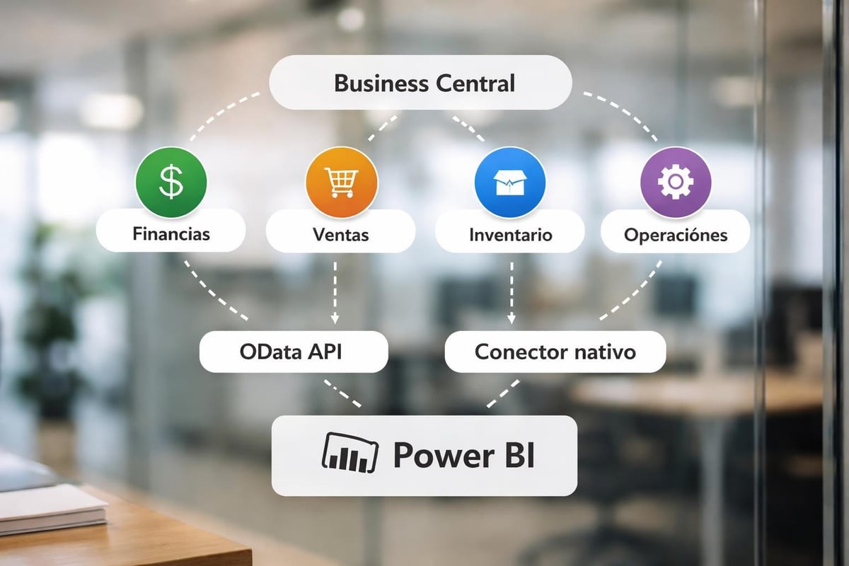 Flujo de datos Business Central a Power BI