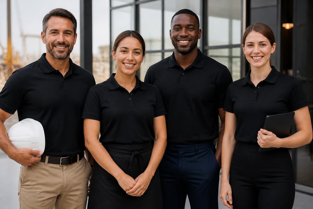 Industry applications of black work polos