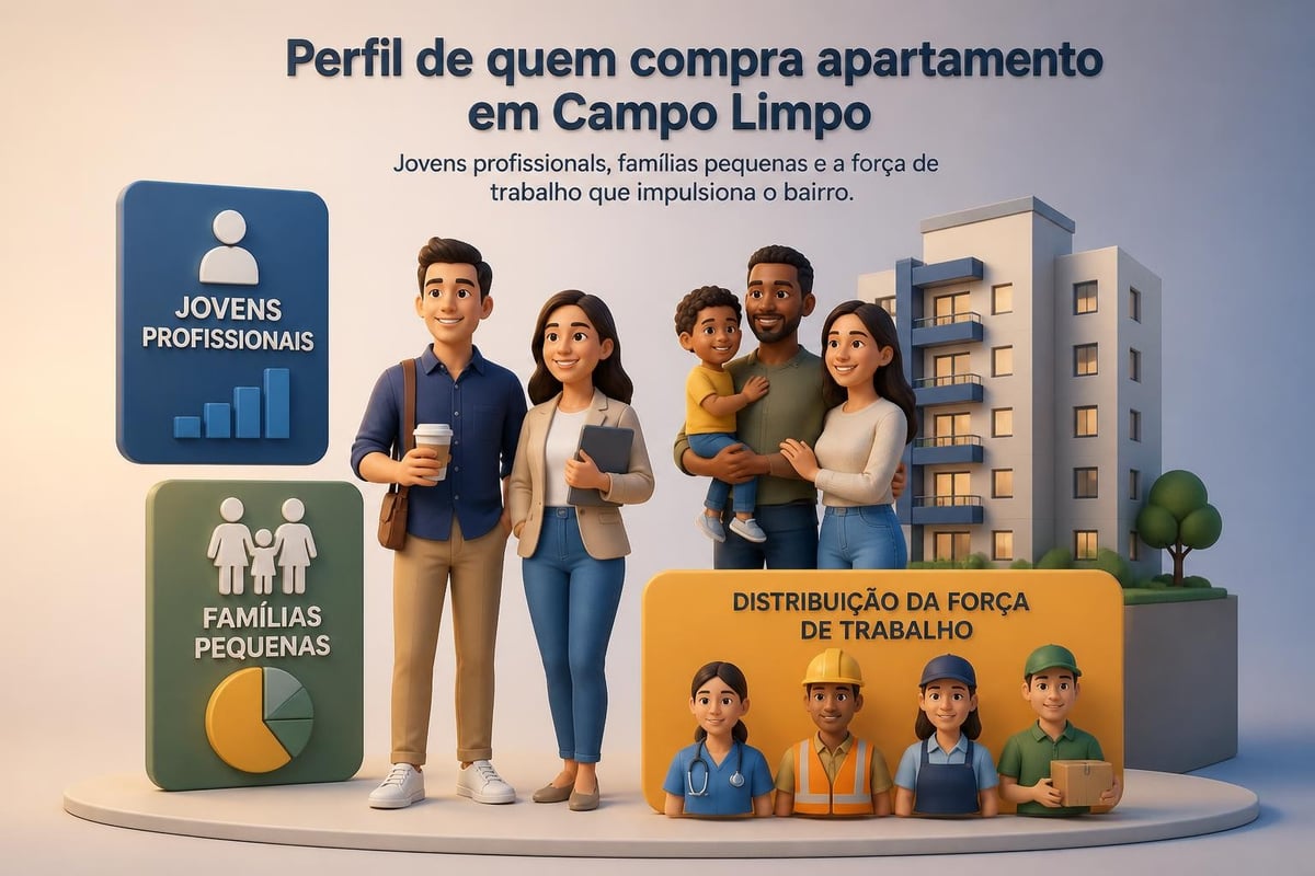 Perfil demográfico de compradores de apartamento em Campo Limpo