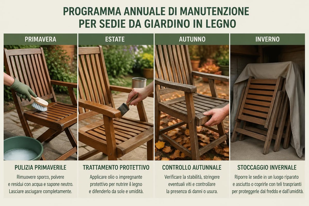 Calendario manutenzione sedie legno