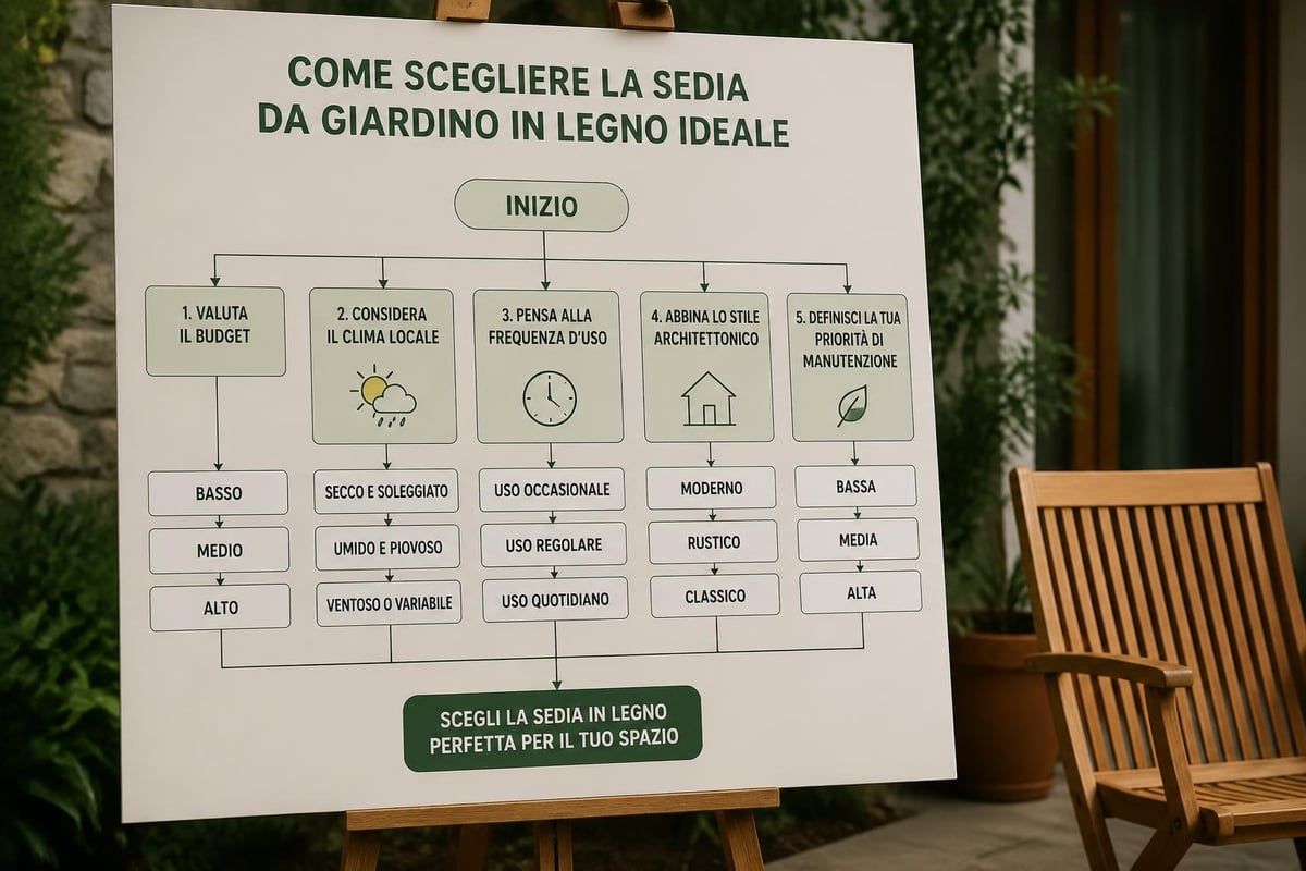 Processo scelta sedia giardino