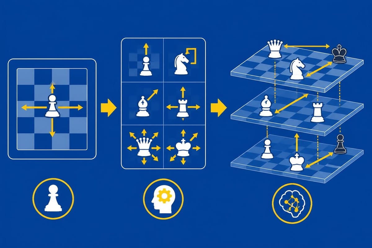 3D chess learning progression