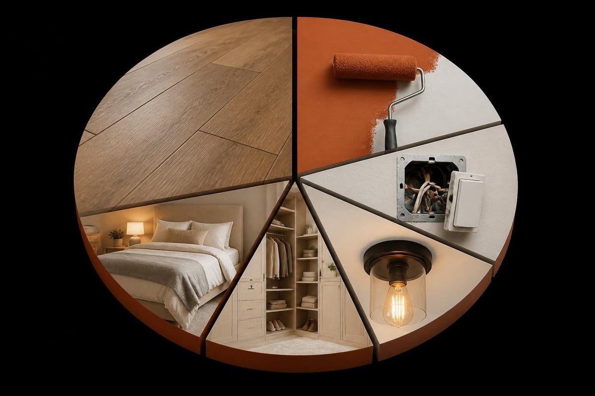 Bedroom renovation cost breakdown by category