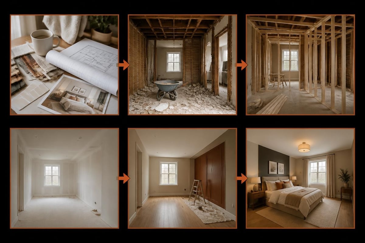 Bedroom renovation timeline and phases