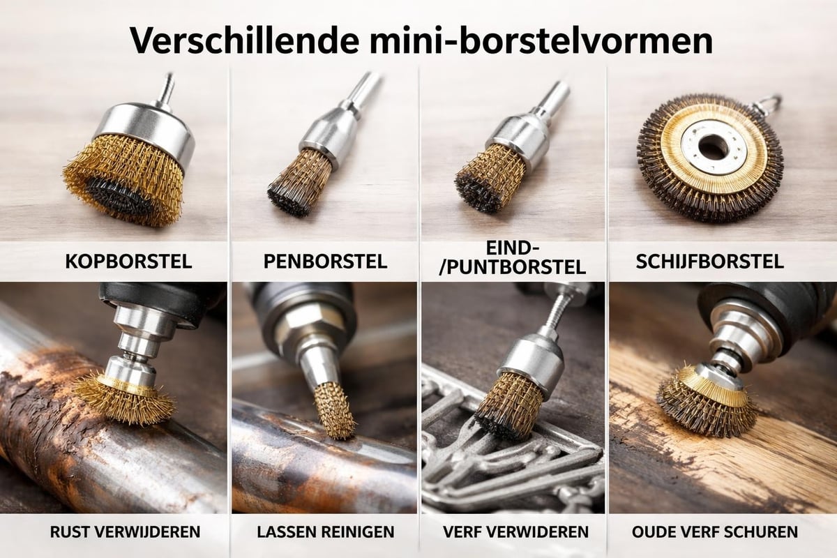 Mini schuurborstel types en toepassingen
