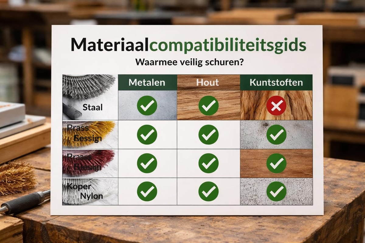 Materiaalcompatibiliteit schuurborstel