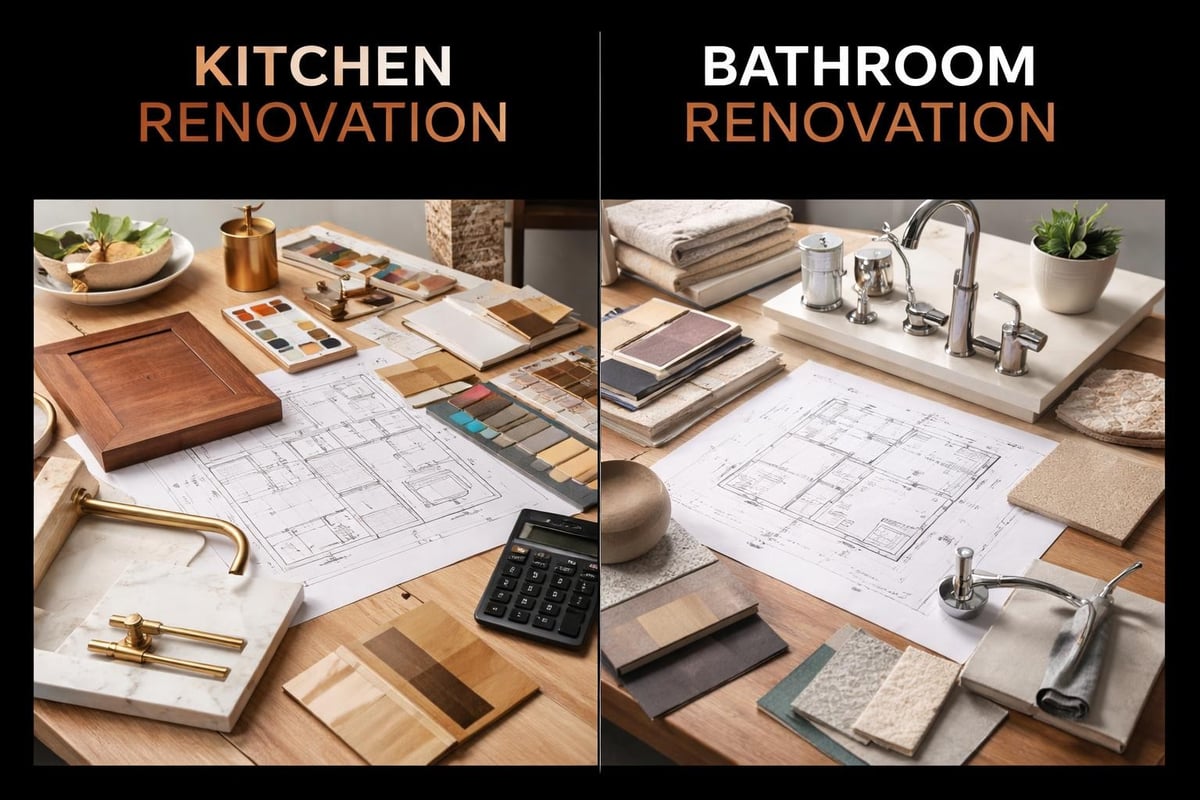 Kitchen and bathroom renovation planning