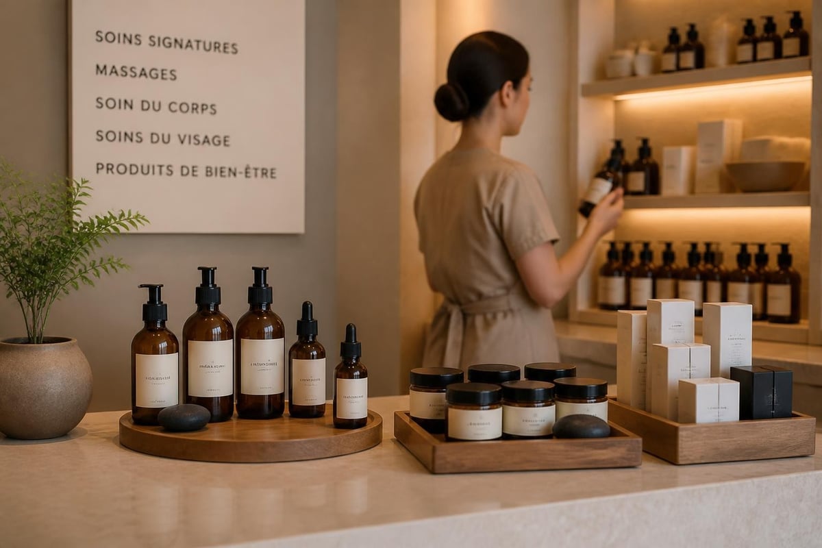 Product range for hotel spa