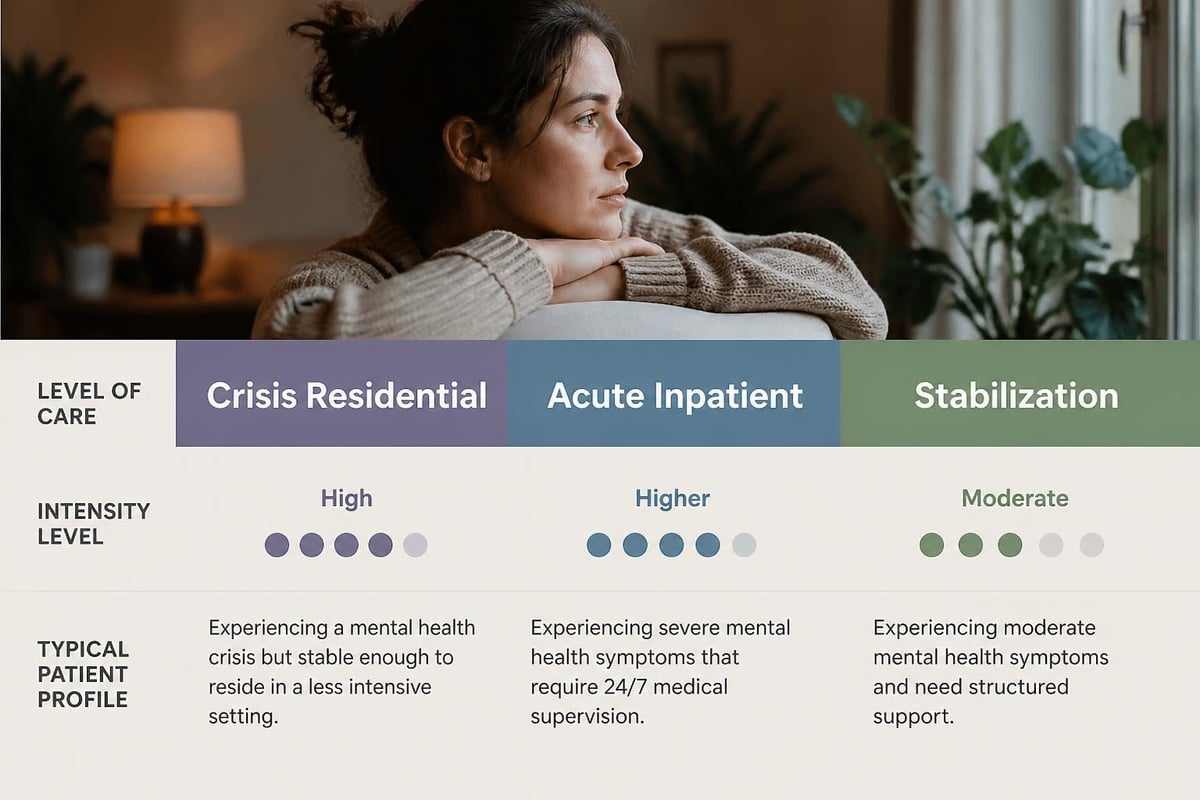 Levels of short-term care