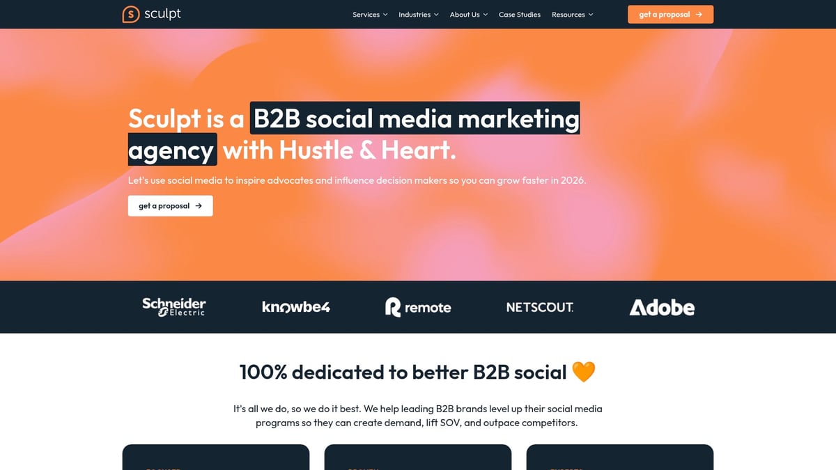 9 Essential Social Marketing Companies to Watch in 2026 - Sculpt
