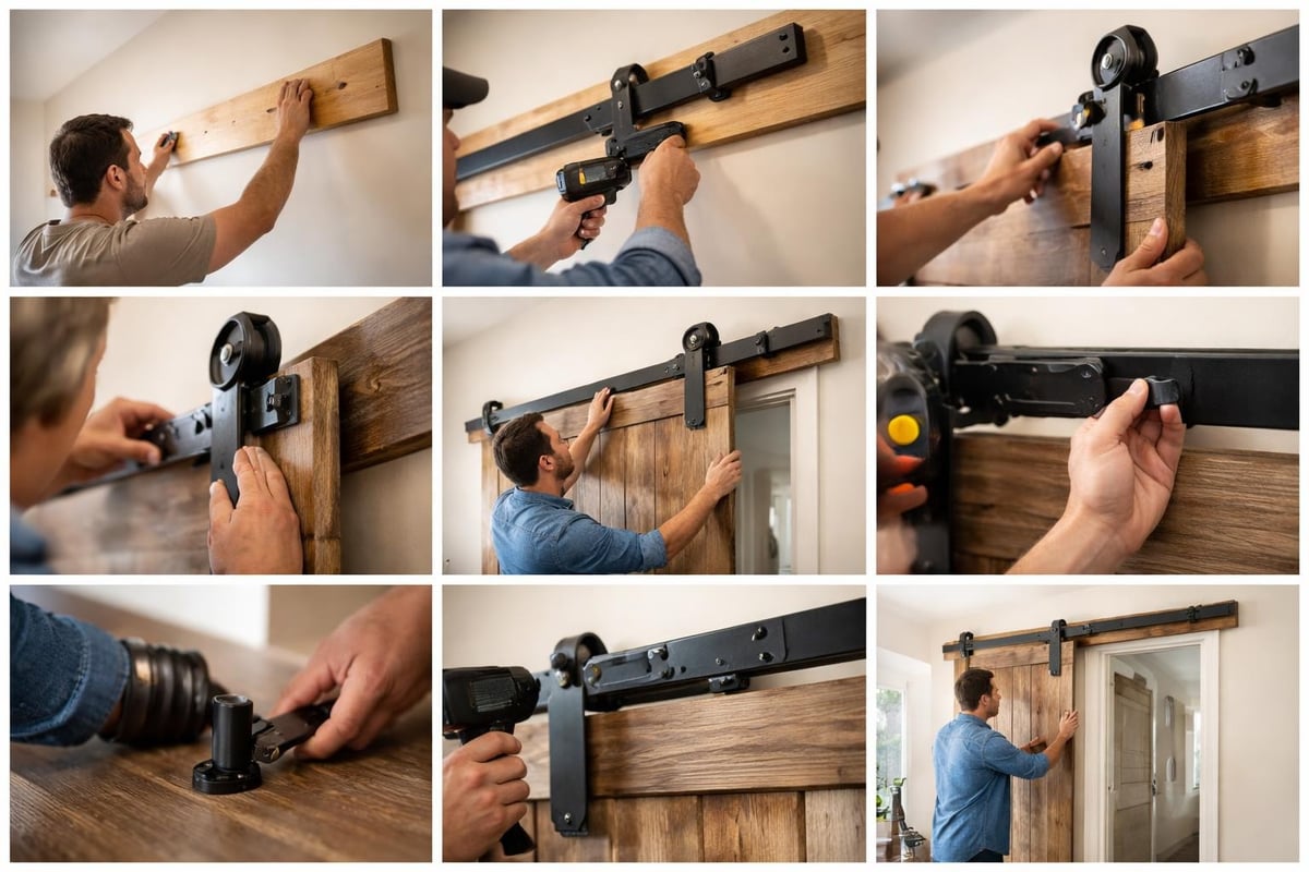 Barn door installation process