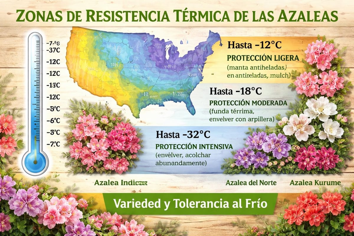 Rangos de temperatura para azaleas