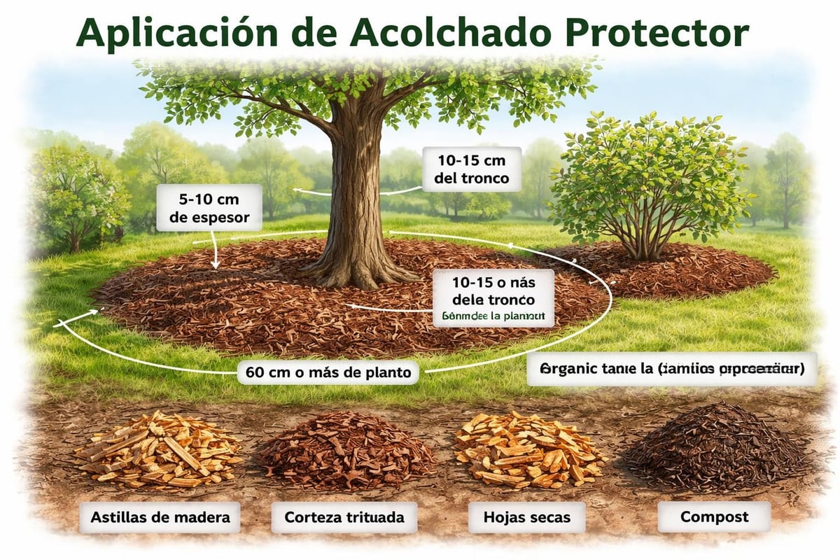 Técnica de acolchado para azaleas