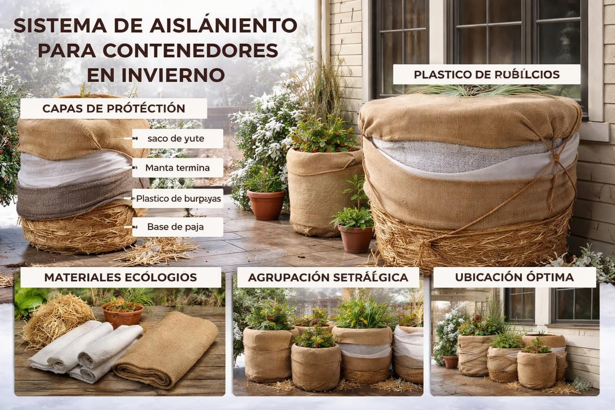 Protección de azaleas en macetas