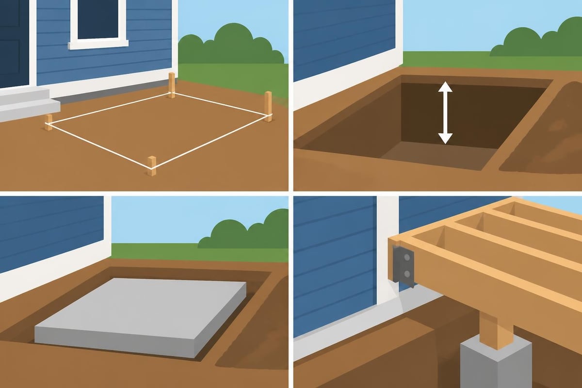 Porch foundation preparation