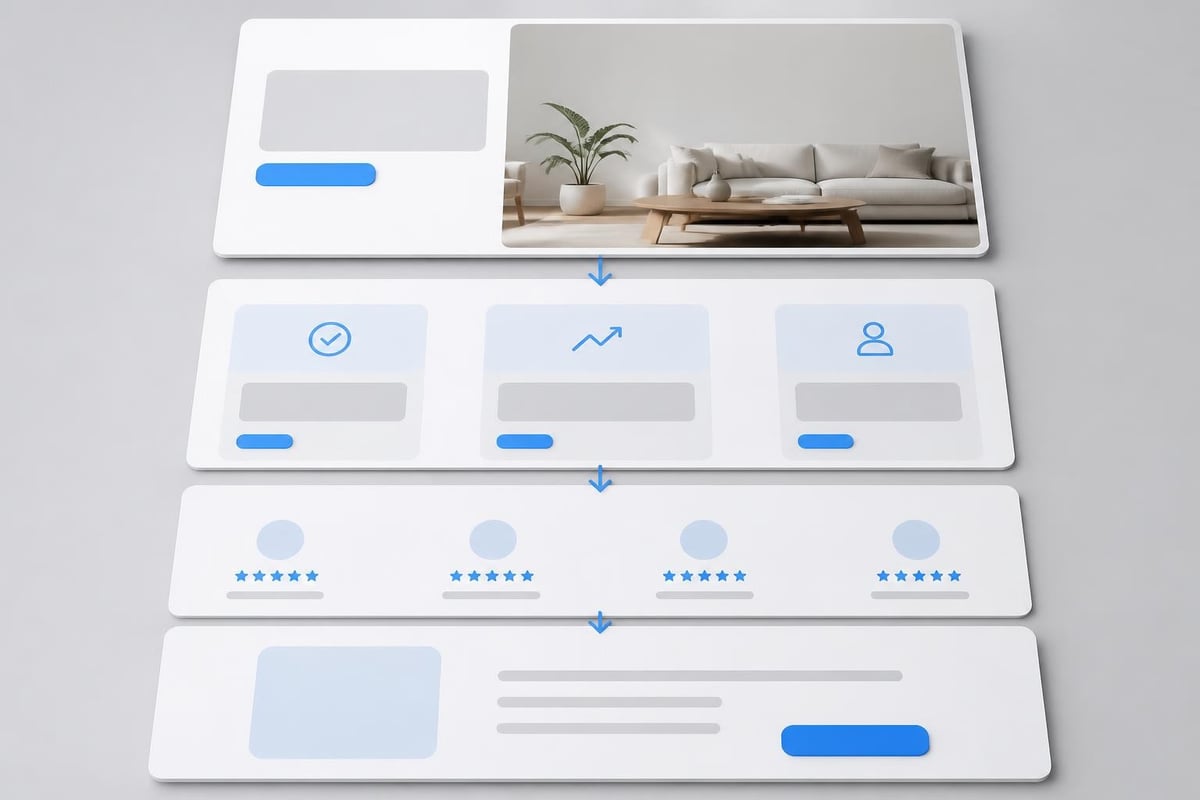 Homepage content hierarchy