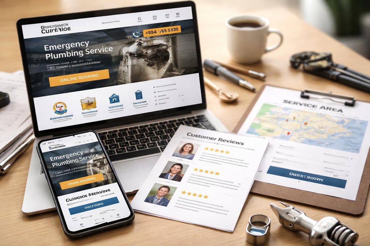 Plumbing website conversion elements