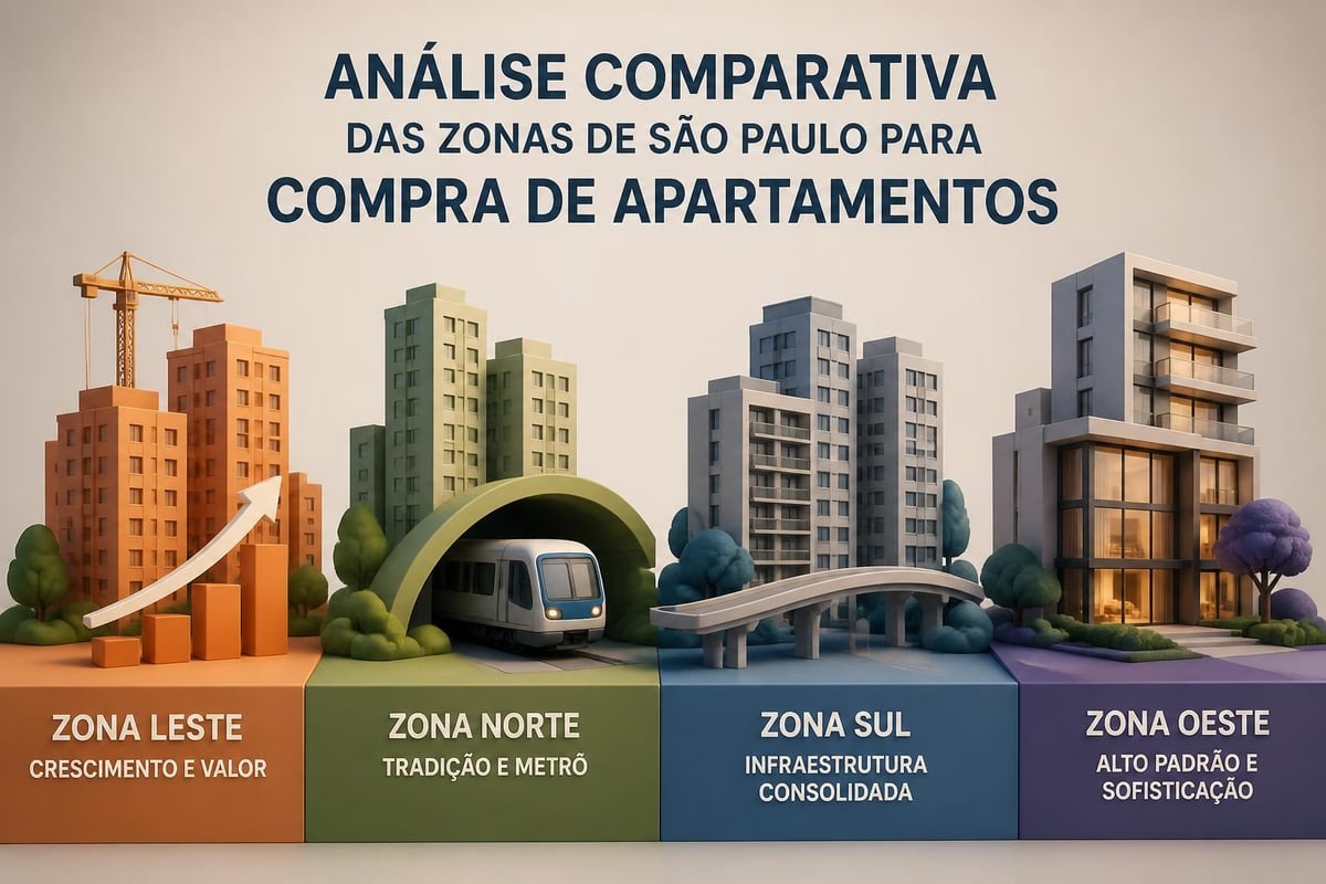 Comparação entre zonas de São Paulo