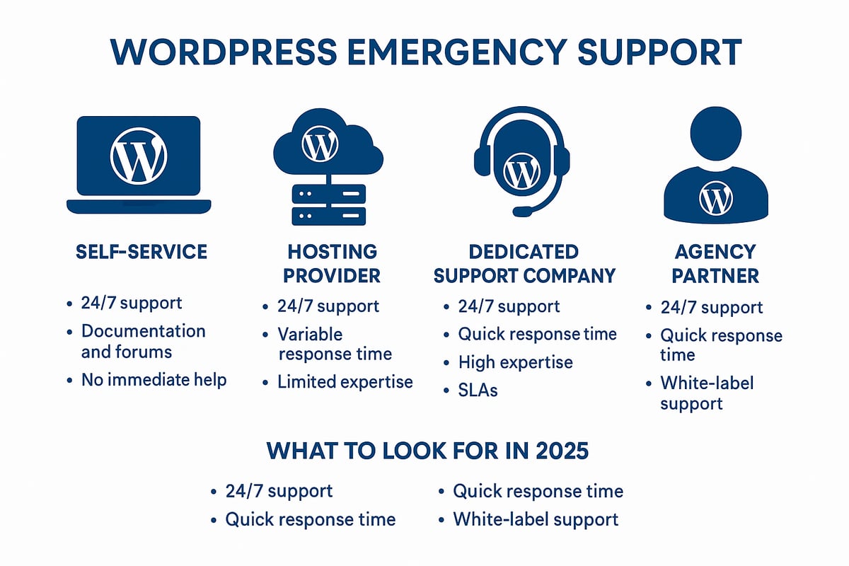 Choosing the right WordPress emergency support in 2025