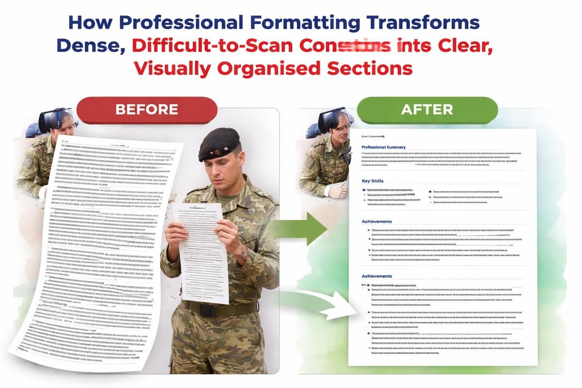 CV formatting comparison