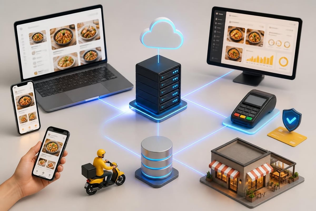 Technische Architektur Food Ordering System