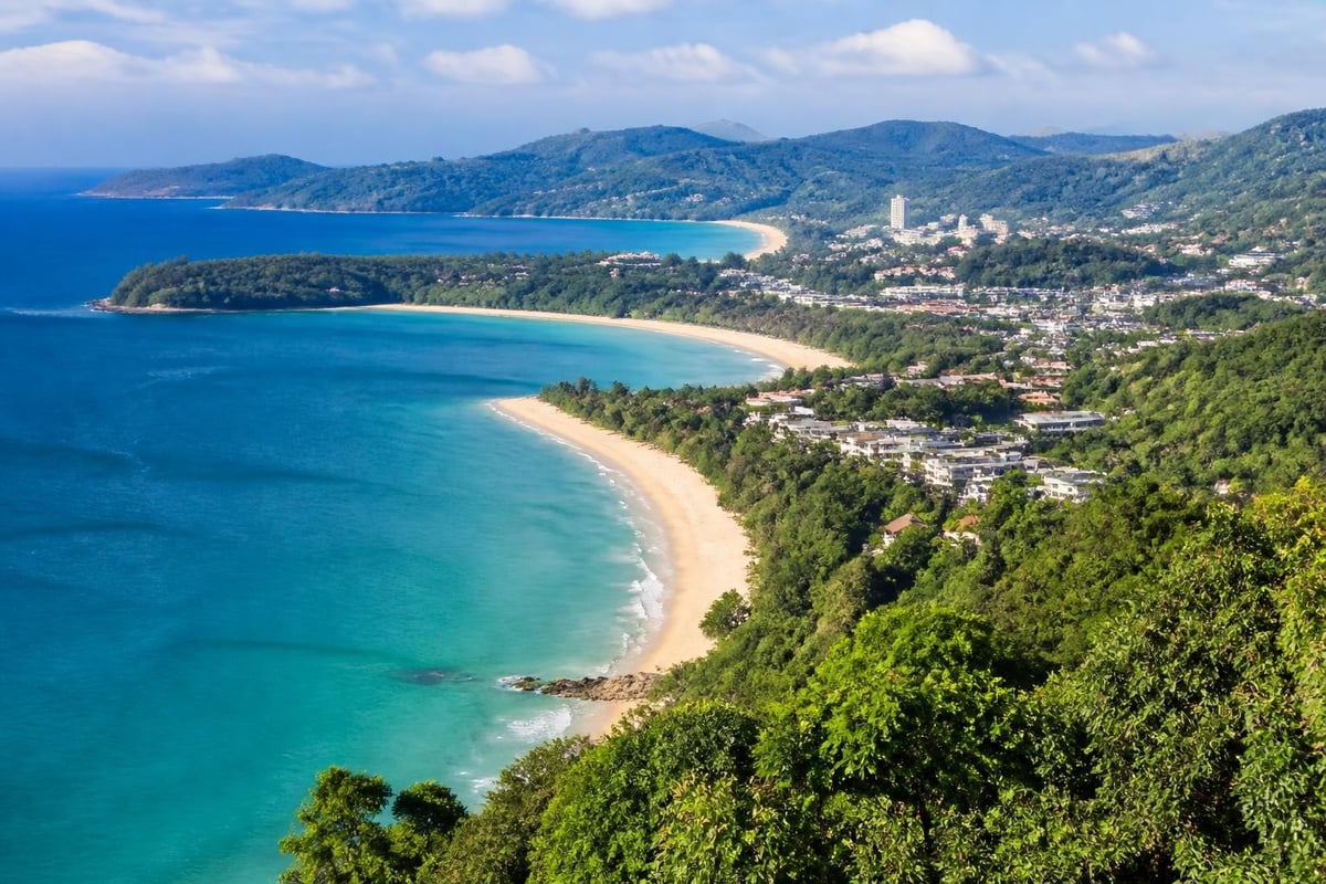 Phuket beach zones map