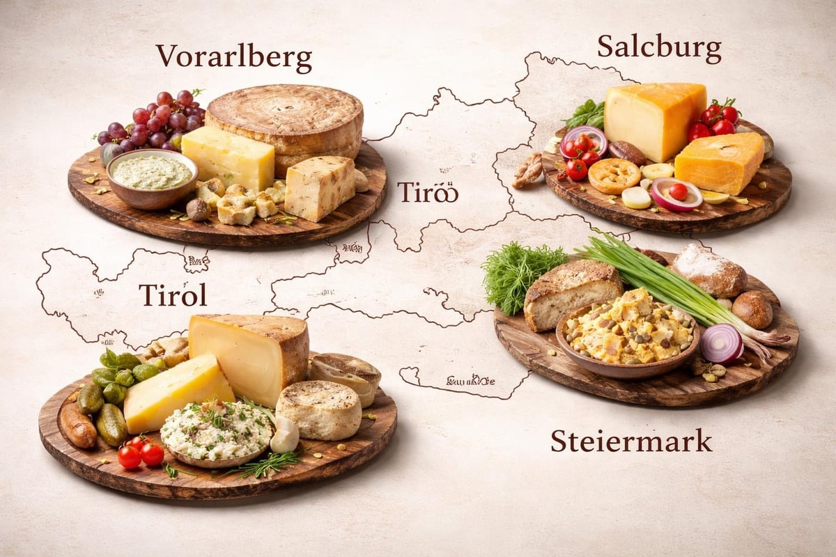 Österreichische Käseregionen