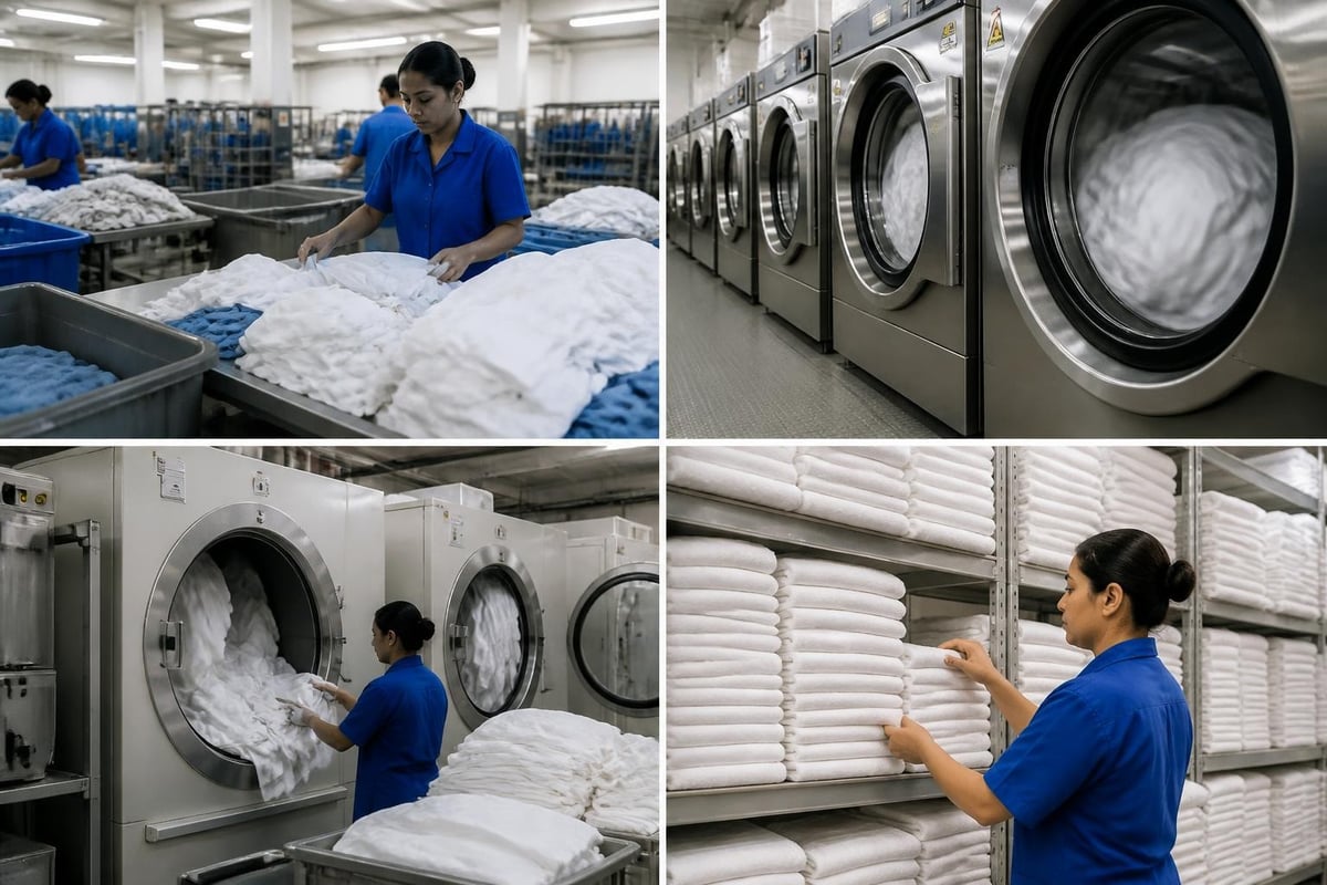 Commercial laundry workflow