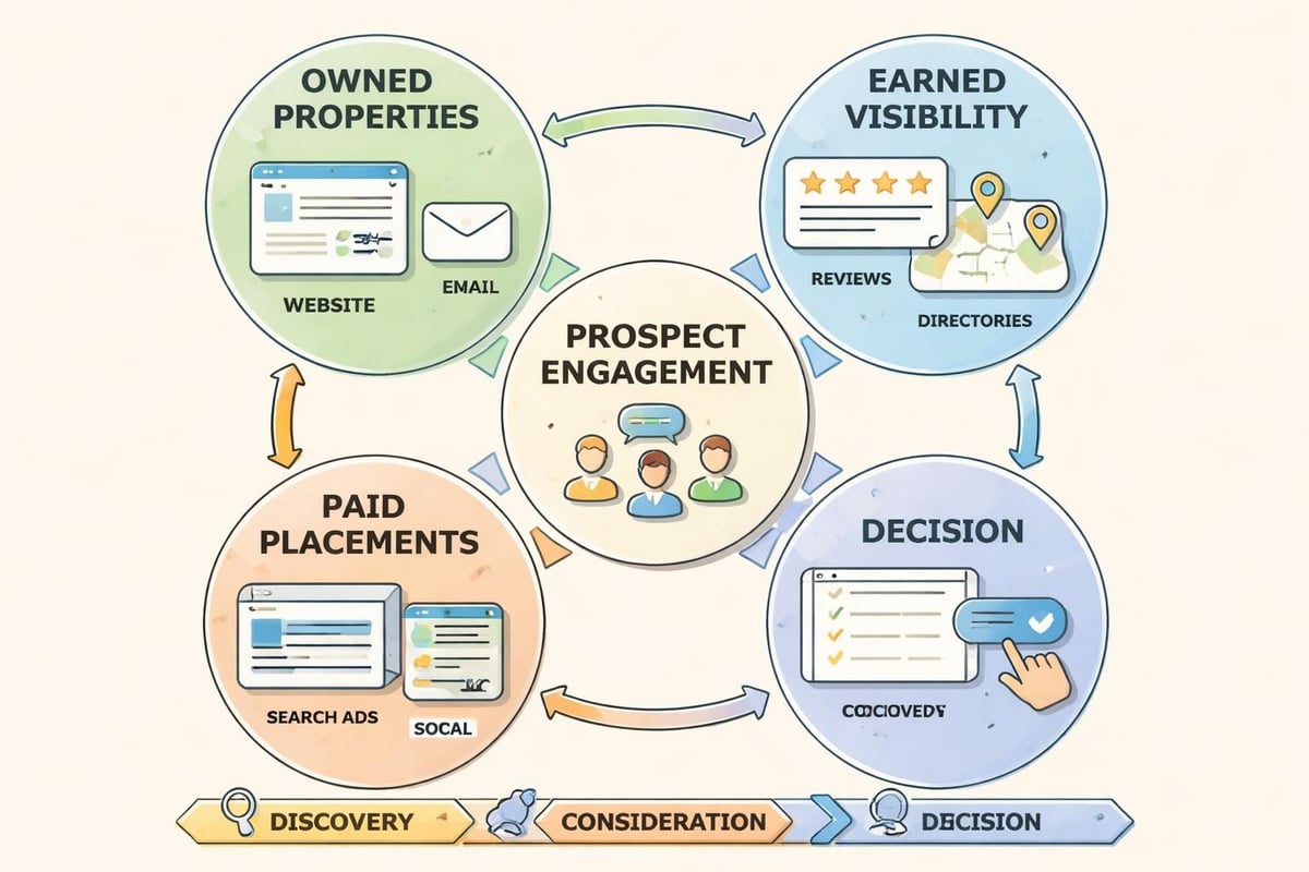 Elements of web presence working together