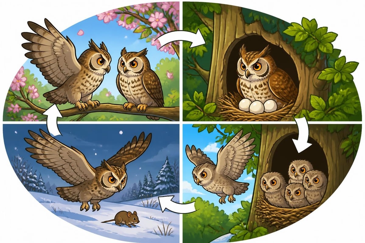 Observing owls by season