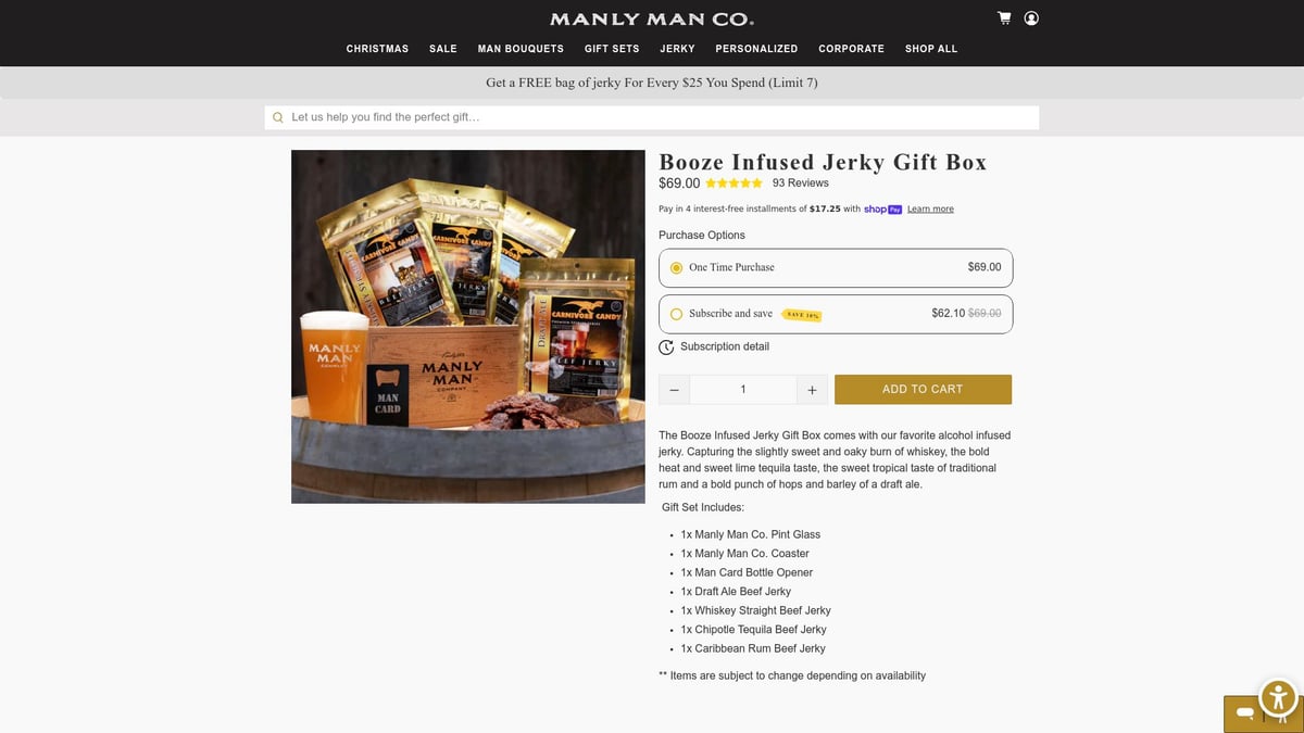 8 Best Care Package For Men Ideas To Send In 2026 - Booze Infused Jerky Gift Box – Manly Man Co.