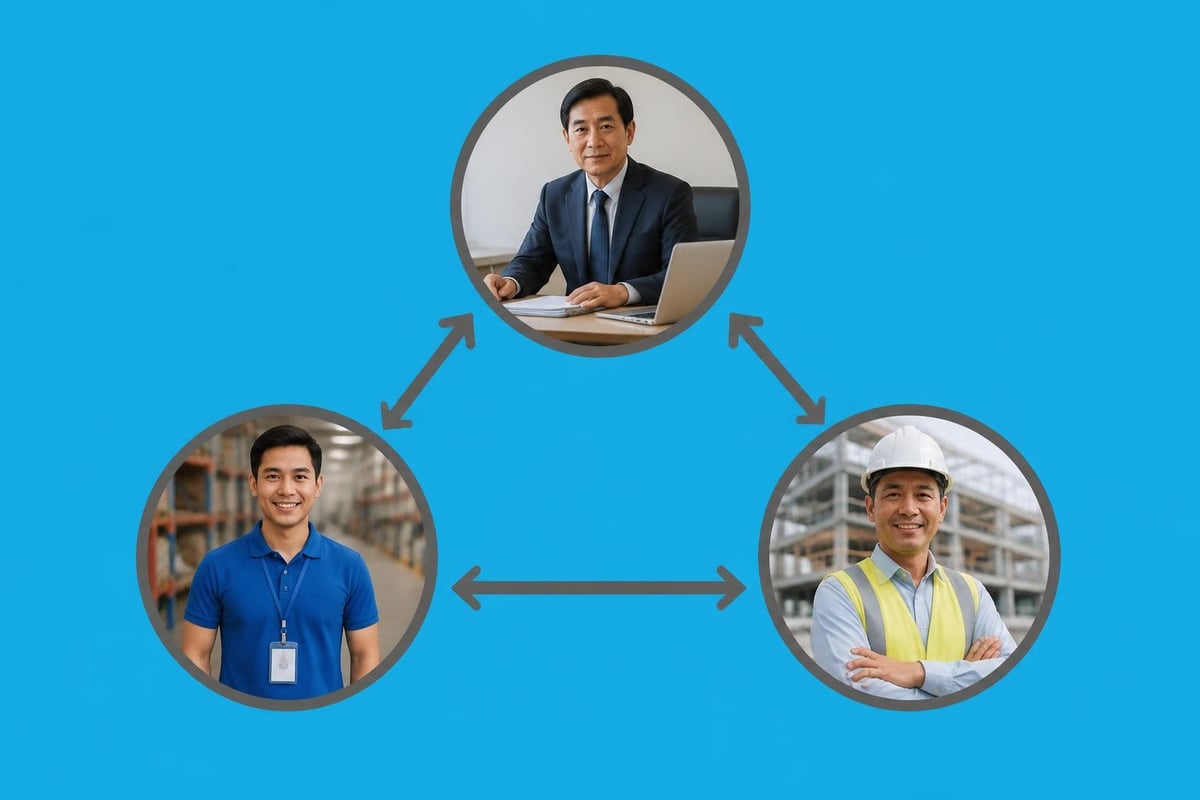 Employment relationship structure in temp staffing