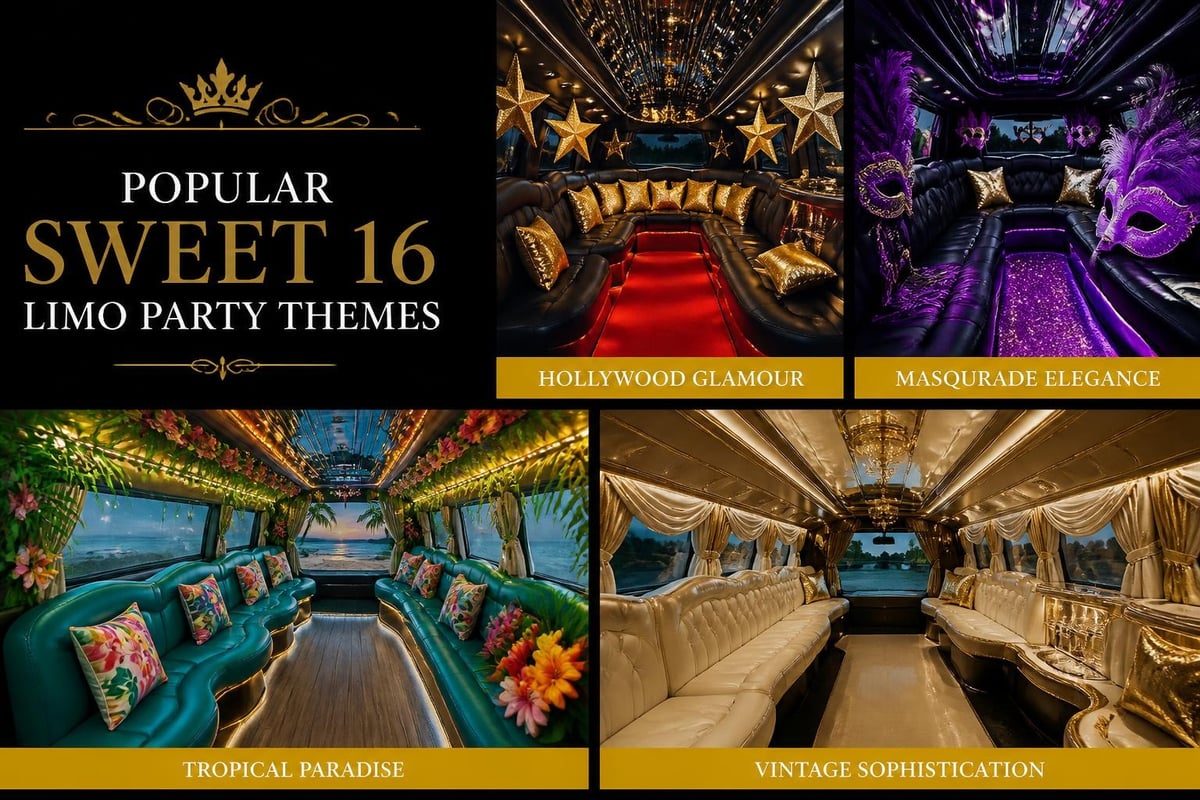 Sweet 16 limo party themes