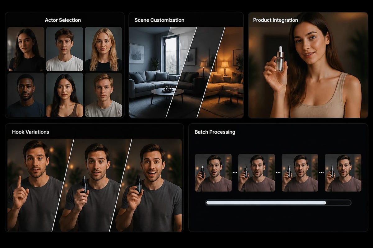 AI video ad generator features