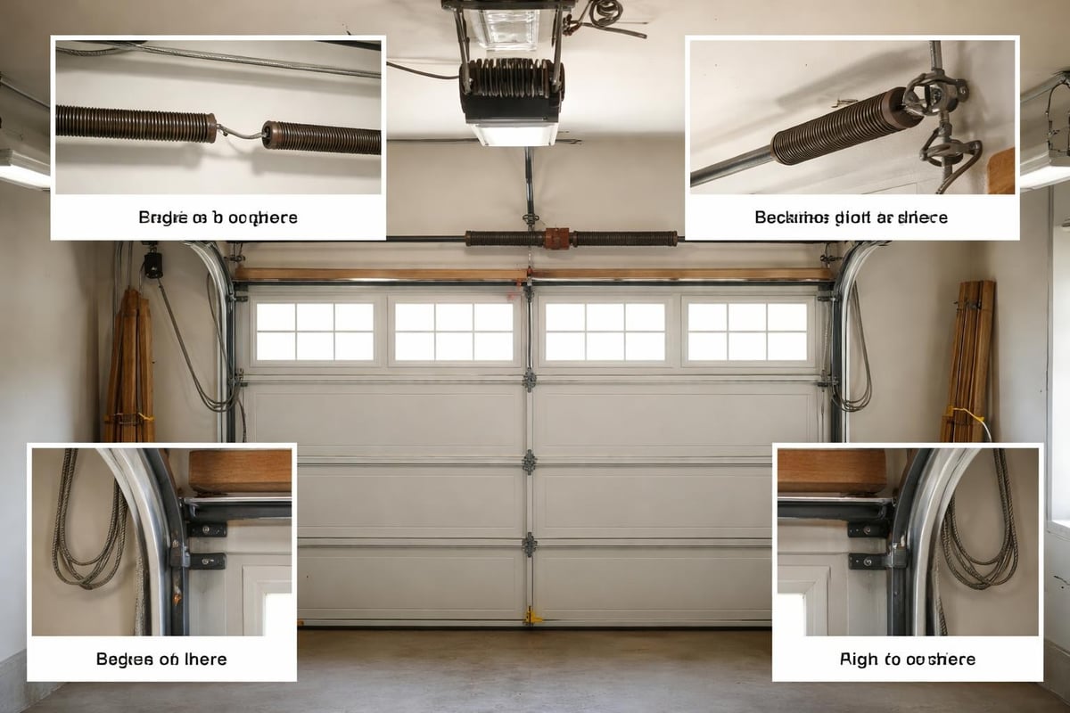 Garage door spring failure diagnosis