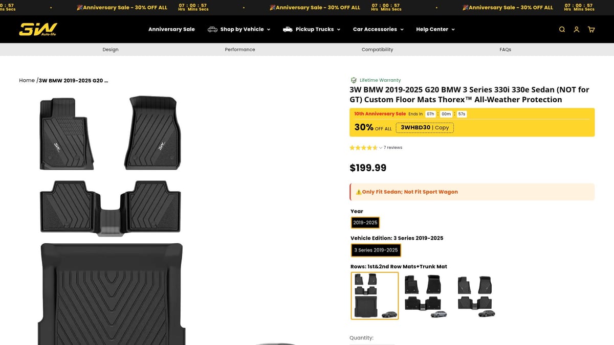 7 Best BMW Floor Mats 3 Series Picks for 2025 - 3W BMW 3 Series Custom Floor Mats