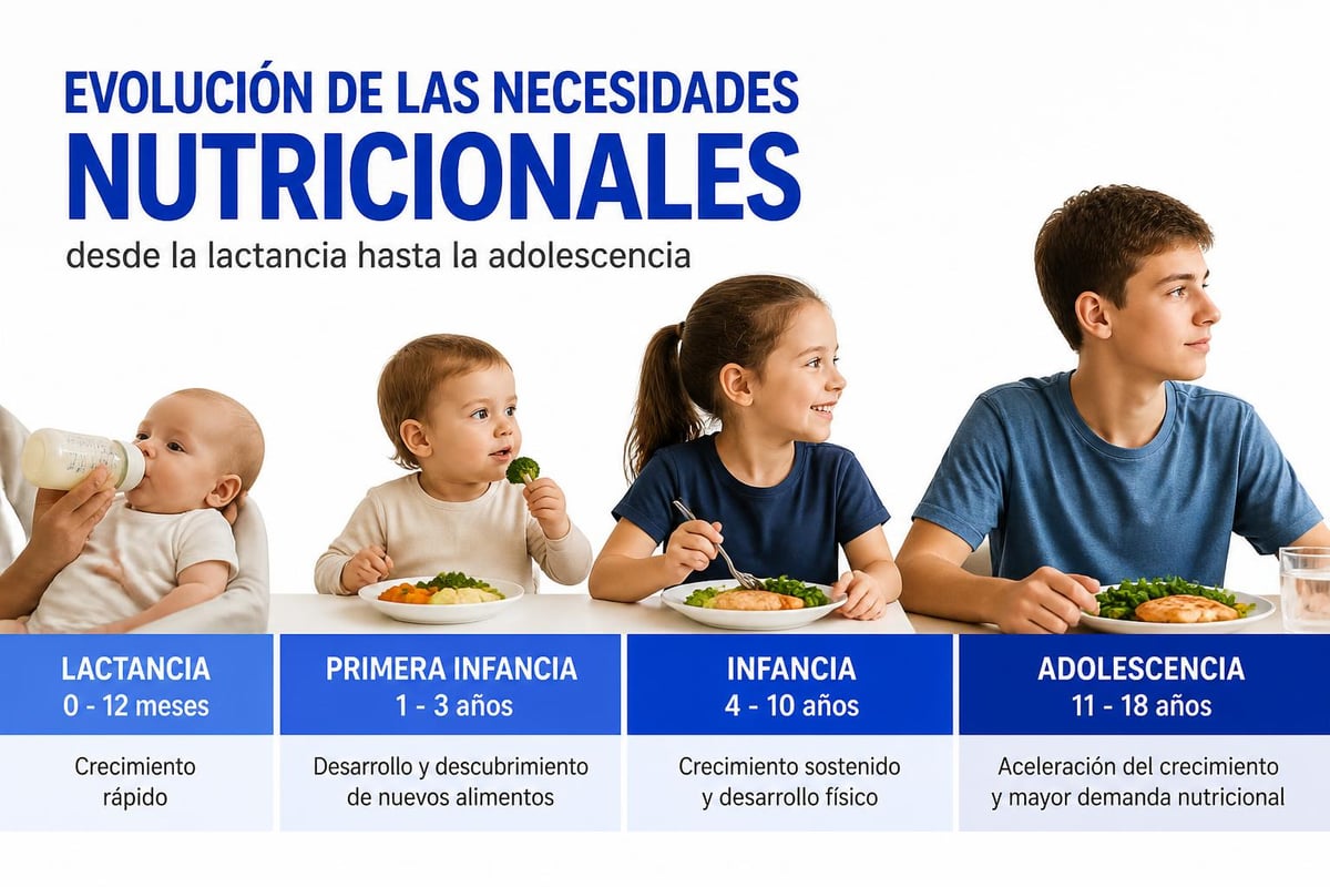 Etapas de desarrollo infantil y nutrición