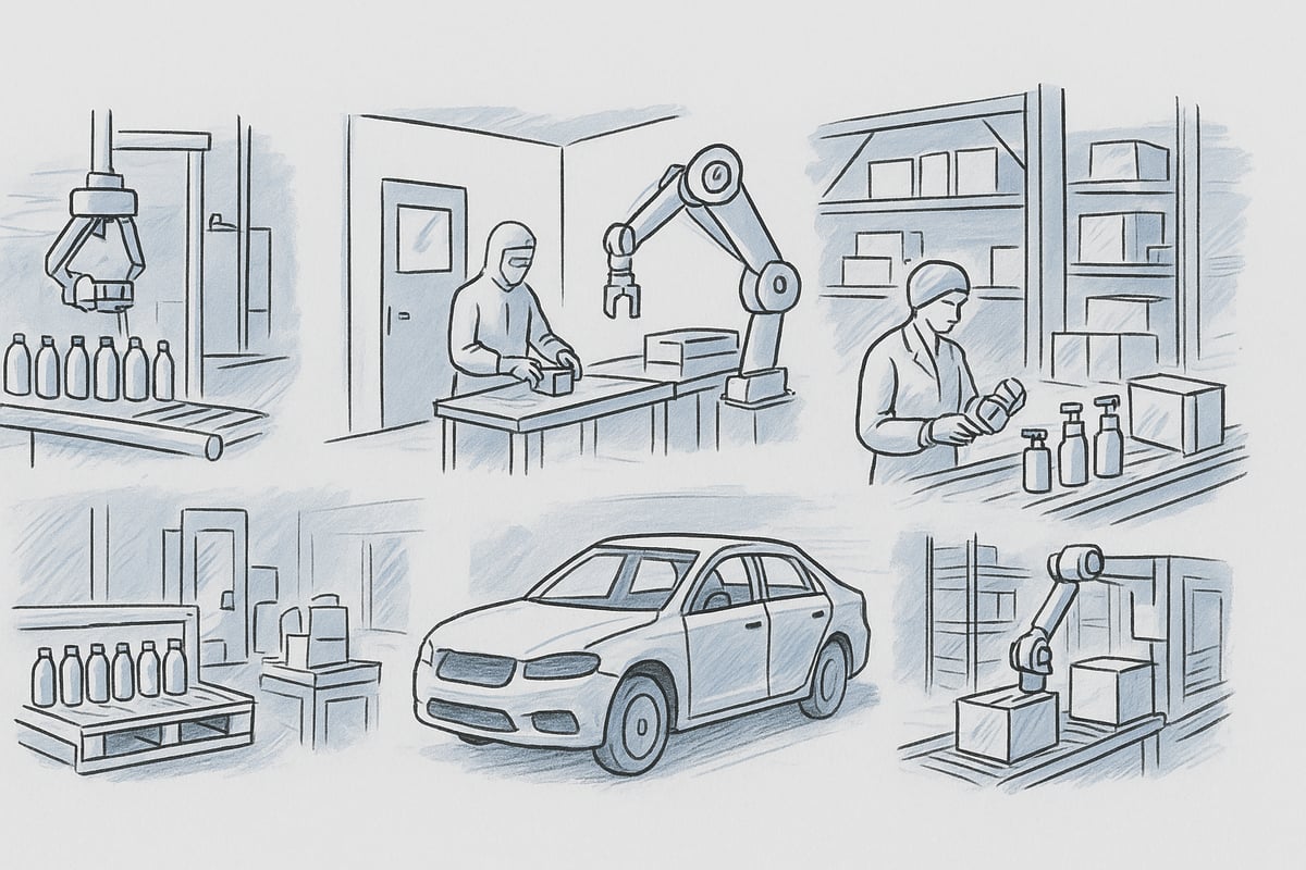 Branchenanwendungen: Palettierer im Einsatz