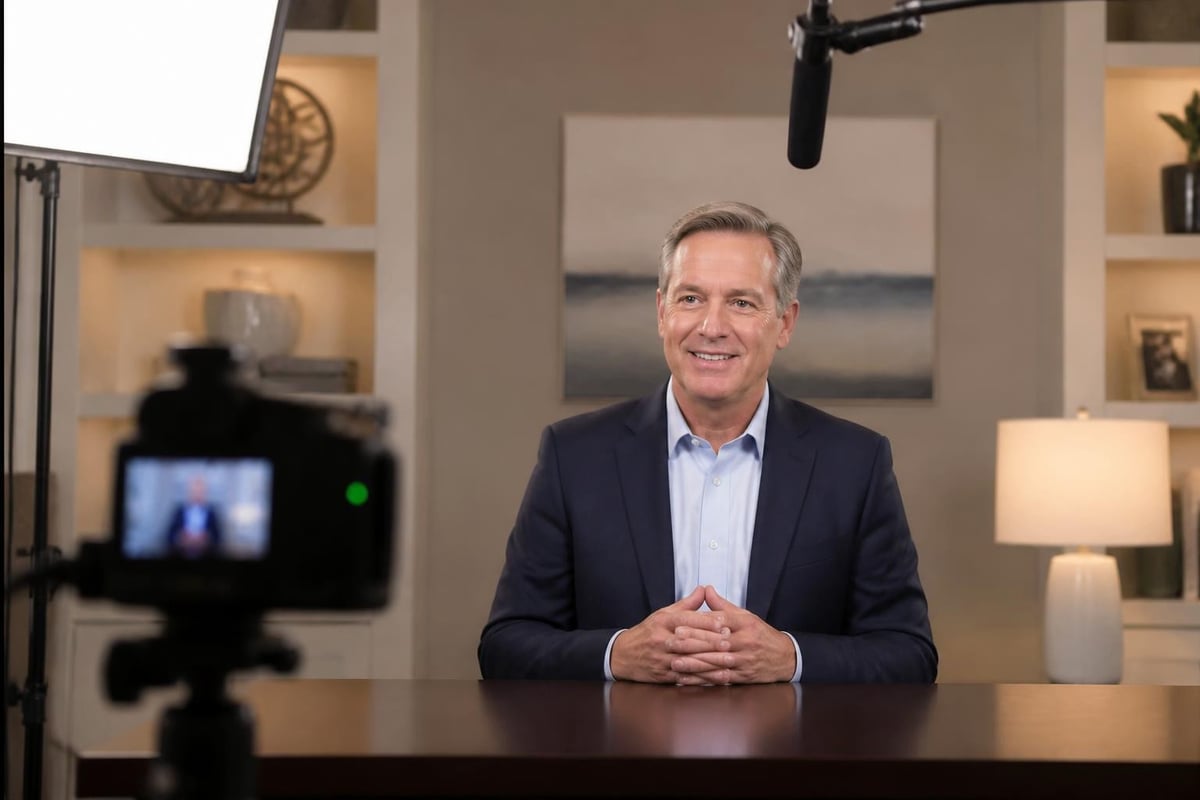 Technical setup for remote TV interviews