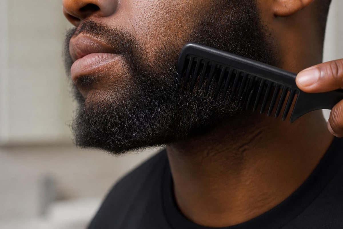 Beard hair cuticle damage