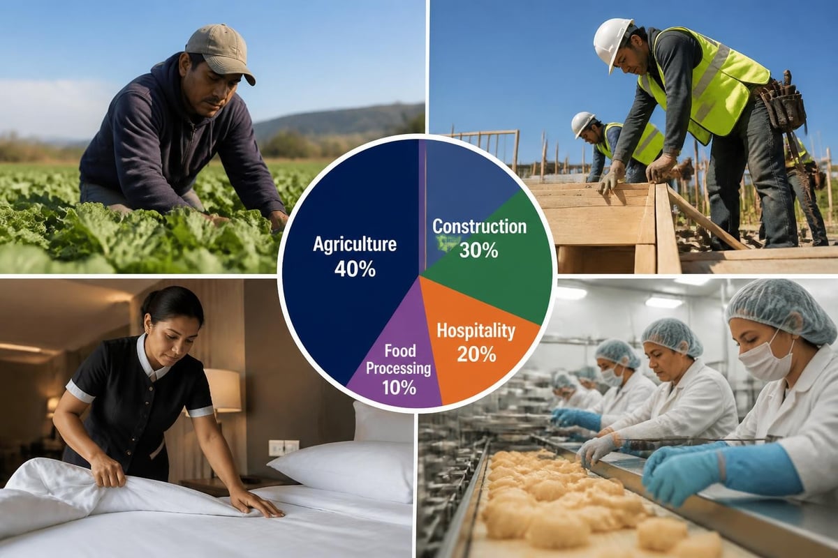 Labor market sectors dependent on unauthorized workers