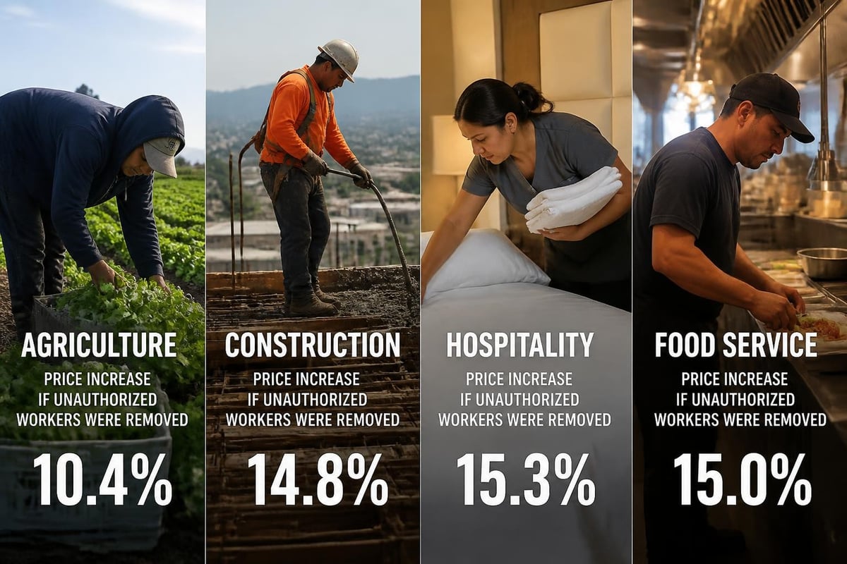 Consumer price effects of unauthorized labor