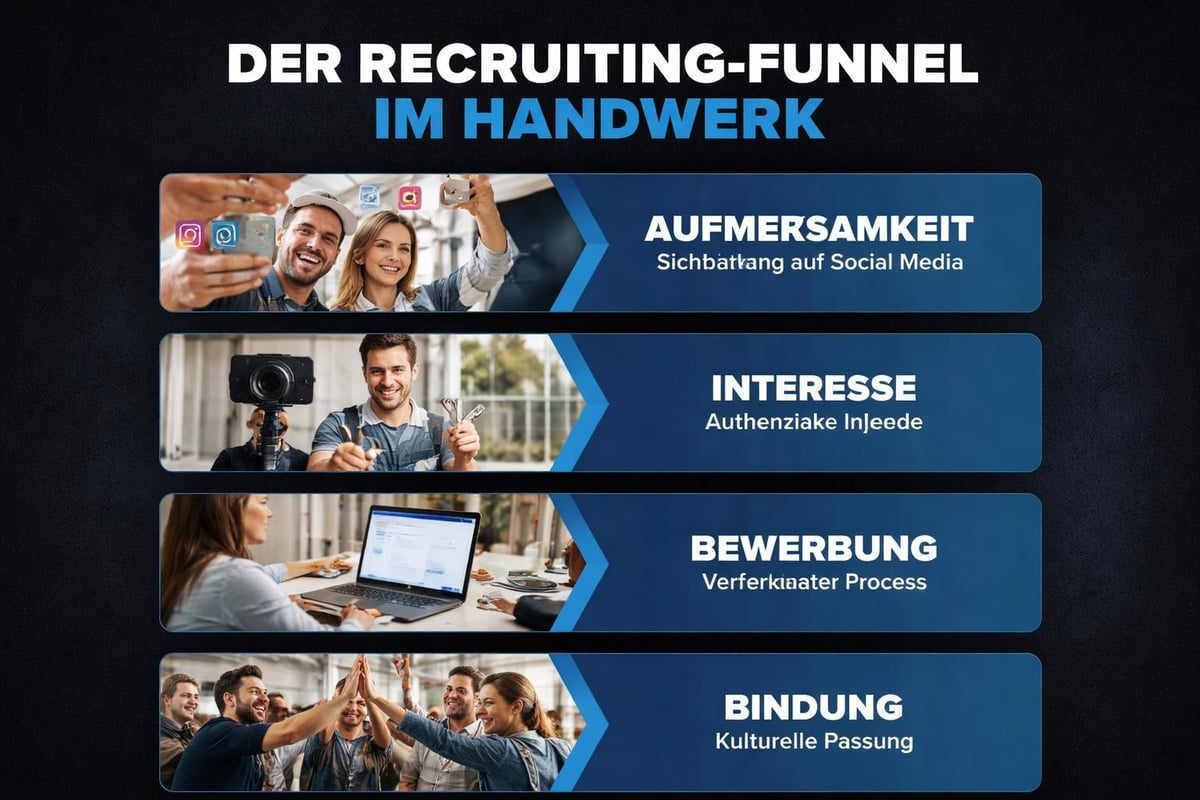 Social Recruiting Funnel Phasen