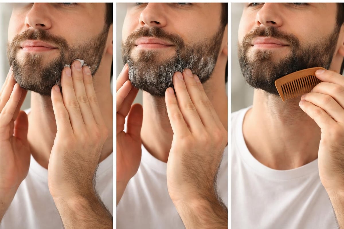 Beard cream application method