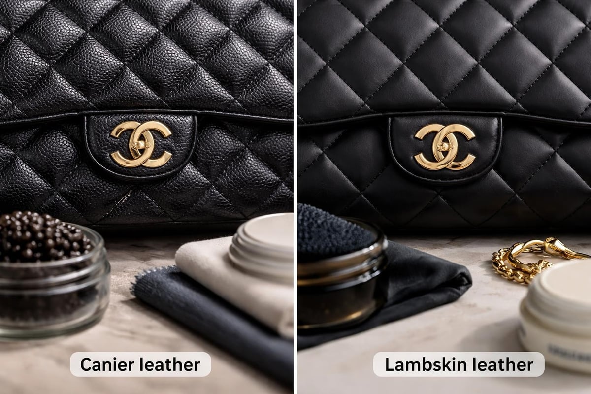 Chanel leather comparison