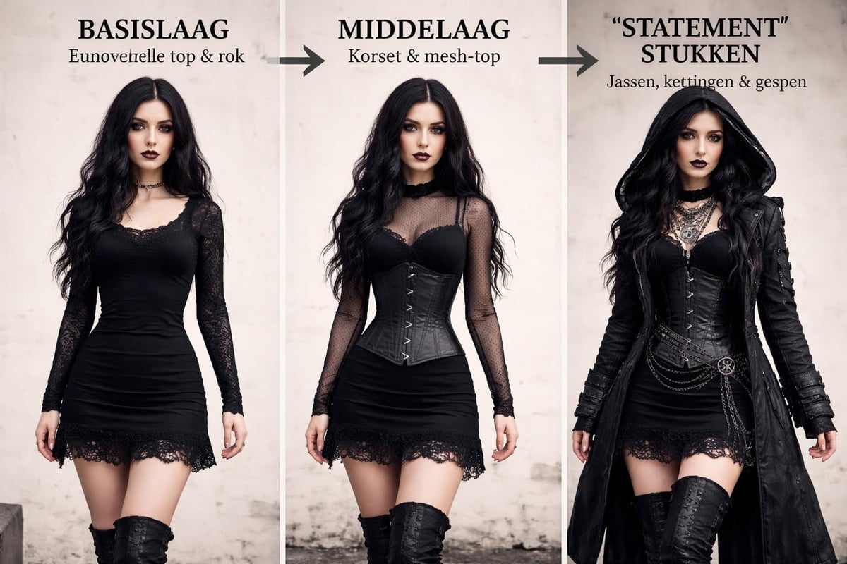 Gothic outfit layers