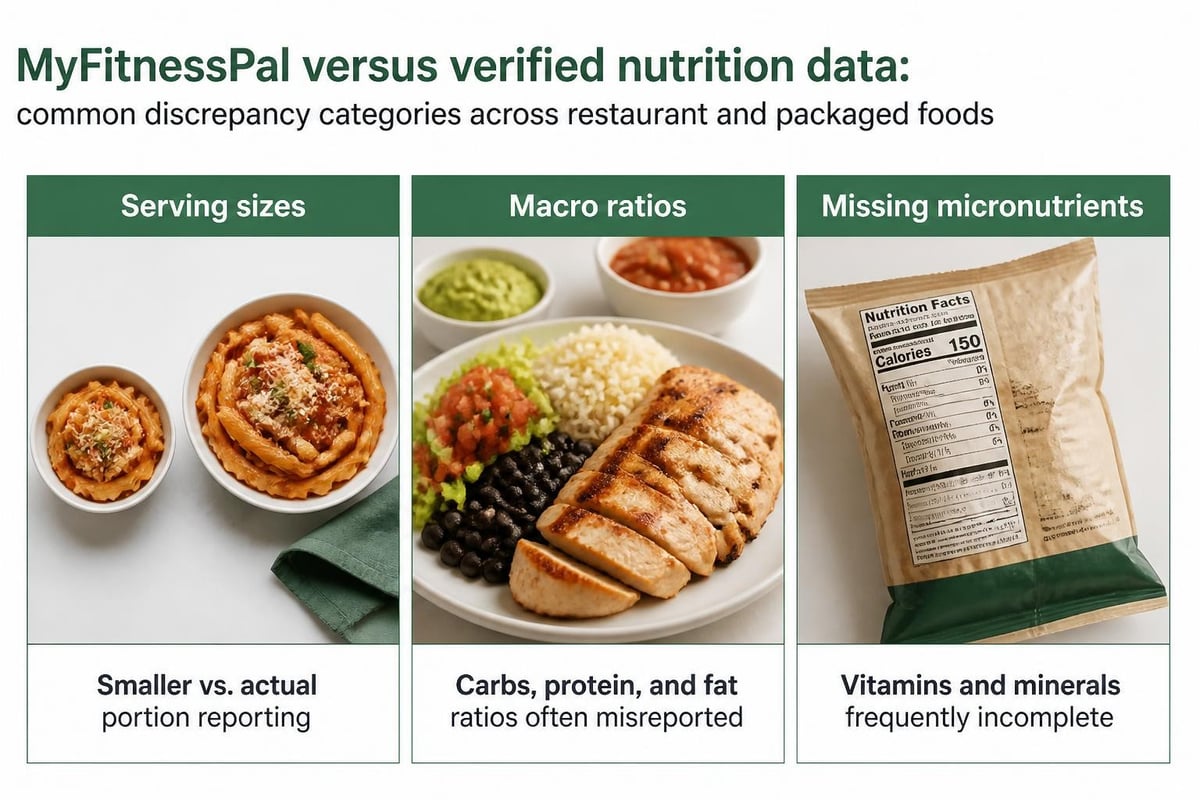 Food database accuracy comparison